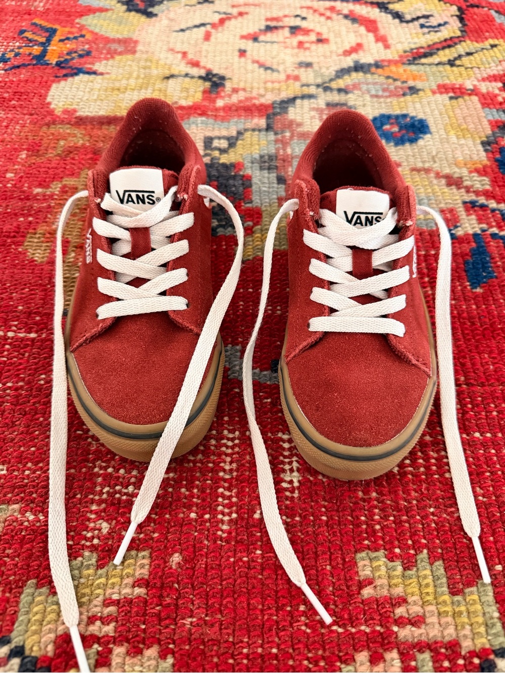 Vans Kids Red Suede Sneakers Boys size 13